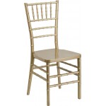 HERCULES PREMIUM Series Gold Resin Stacking Chiavari Chair