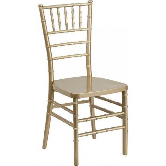 HERCULES PREMIUM Series Gold Resin Stacking Chiavari Chair