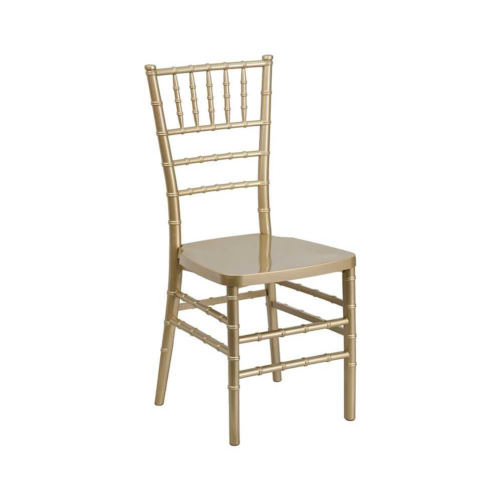 HERCULES PREMIUM Series Gold Resin Stacking Chiavari Chair