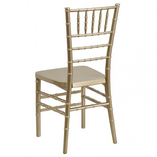 HERCULES PREMIUM Series Gold Resin Stacking Chiavari Chair