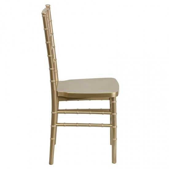 HERCULES PREMIUM Series Gold Resin Stacking Chiavari Chair