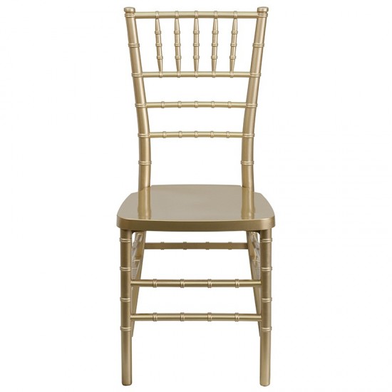 HERCULES PREMIUM Series Gold Resin Stacking Chiavari Chair