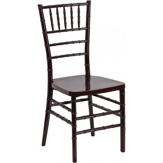 HERCULES PREMIUM Series Mahogany Resin Stacking Chiavari Chair