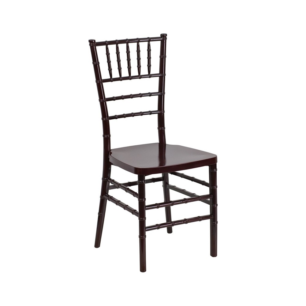 HERCULES PREMIUM Series Mahogany Resin Stacking Chiavari Chair