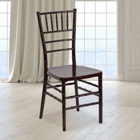 HERCULES PREMIUM Series Mahogany Resin Stacking Chiavari Chair