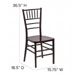 HERCULES PREMIUM Series Mahogany Resin Stacking Chiavari Chair