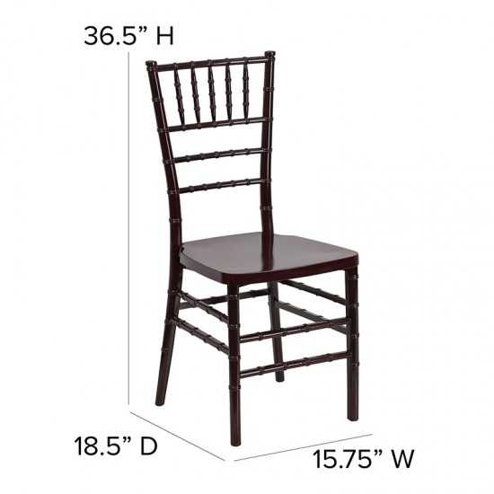 HERCULES PREMIUM Series Mahogany Resin Stacking Chiavari Chair