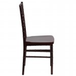 HERCULES PREMIUM Series Mahogany Resin Stacking Chiavari Chair