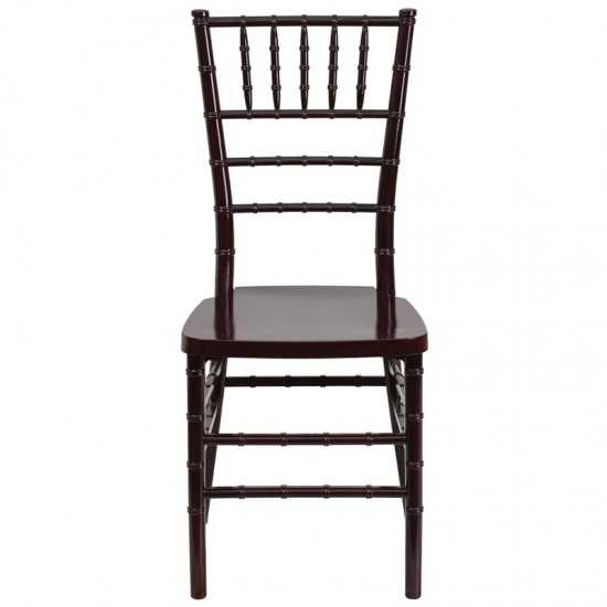 HERCULES PREMIUM Series Mahogany Resin Stacking Chiavari Chair