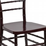 HERCULES PREMIUM Series Mahogany Resin Stacking Chiavari Chair