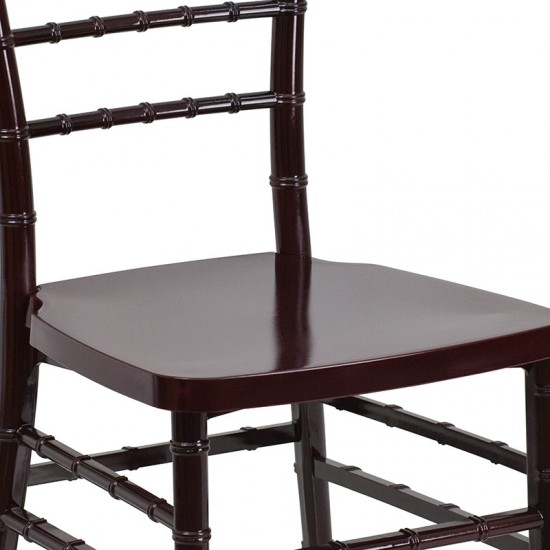 HERCULES PREMIUM Series Mahogany Resin Stacking Chiavari Chair