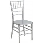 HERCULES PREMIUM Series Silver Resin Stacking Chiavari Chair