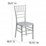 HERCULES PREMIUM Series Silver Resin Stacking Chiavari Chair