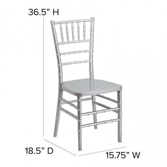 HERCULES PREMIUM Series Silver Resin Stacking Chiavari Chair
