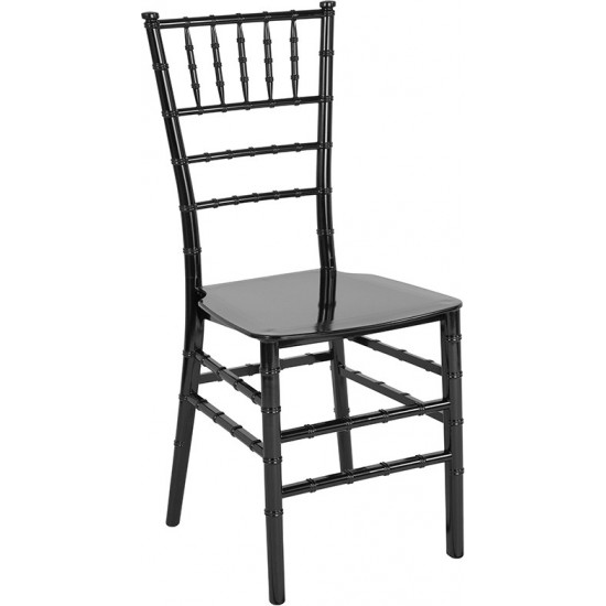 Black Resin Stacking Chiavari Chair