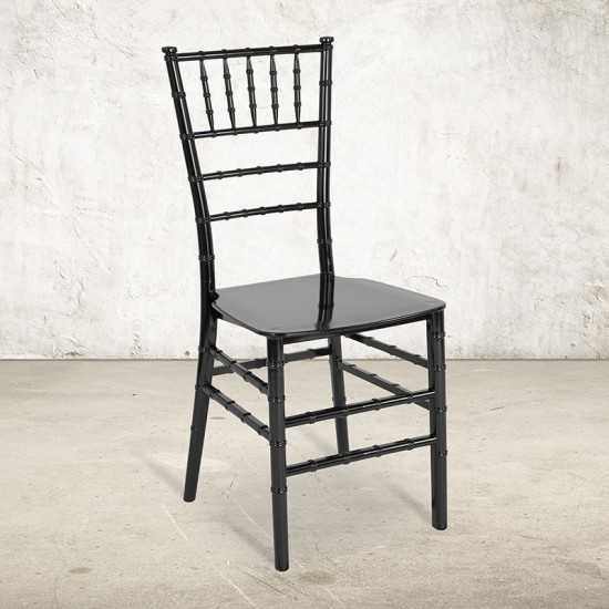 Black Resin Stacking Chiavari Chair