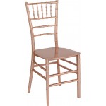 Rose Gold Resin Stacking Chiavari Chair