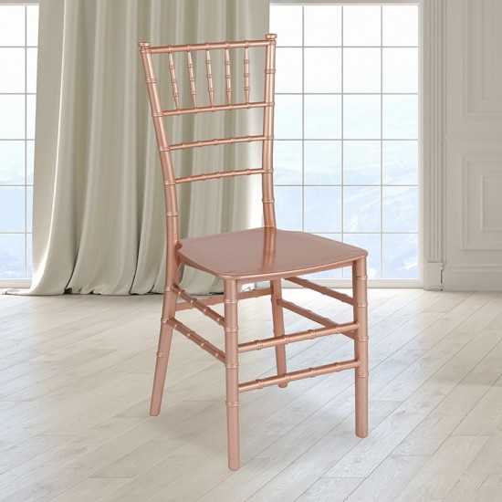 Rose Gold Resin Stacking Chiavari Chair