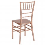 Rose Gold Resin Stacking Chiavari Chair