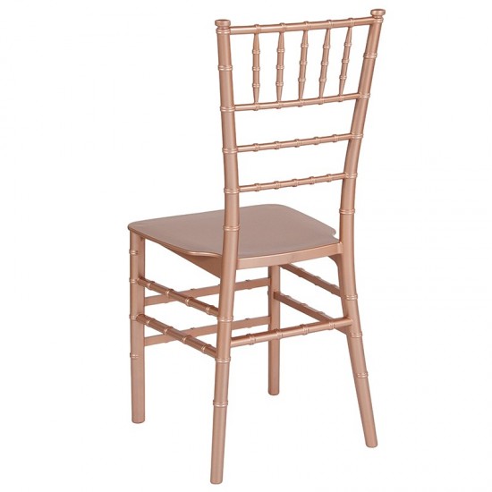 Rose Gold Resin Stacking Chiavari Chair