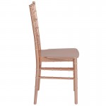 Rose Gold Resin Stacking Chiavari Chair