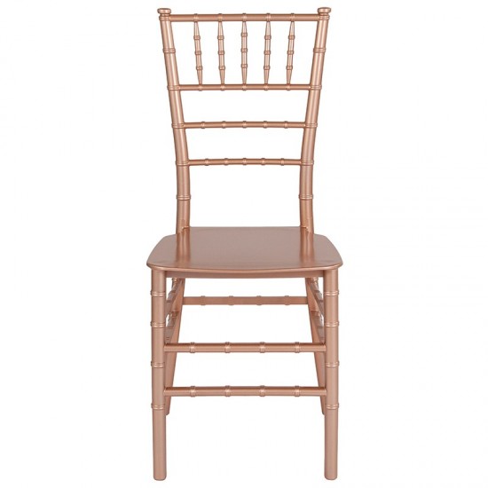 Rose Gold Resin Stacking Chiavari Chair