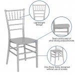 Silver Resin Stacking Chiavari Chair