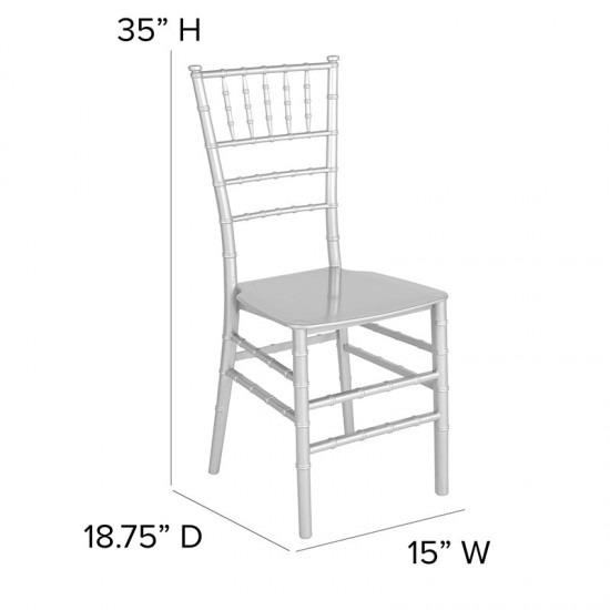 Silver Resin Stacking Chiavari Chair