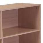 Dudley 4 Shelf 29.5"H Open Bookcase Storage in Oak Wood Grain Finish