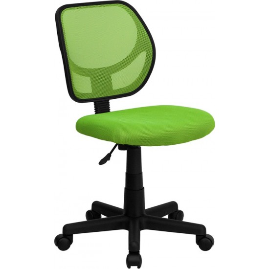 Low Back Green Mesh Swivel Task Office Chair