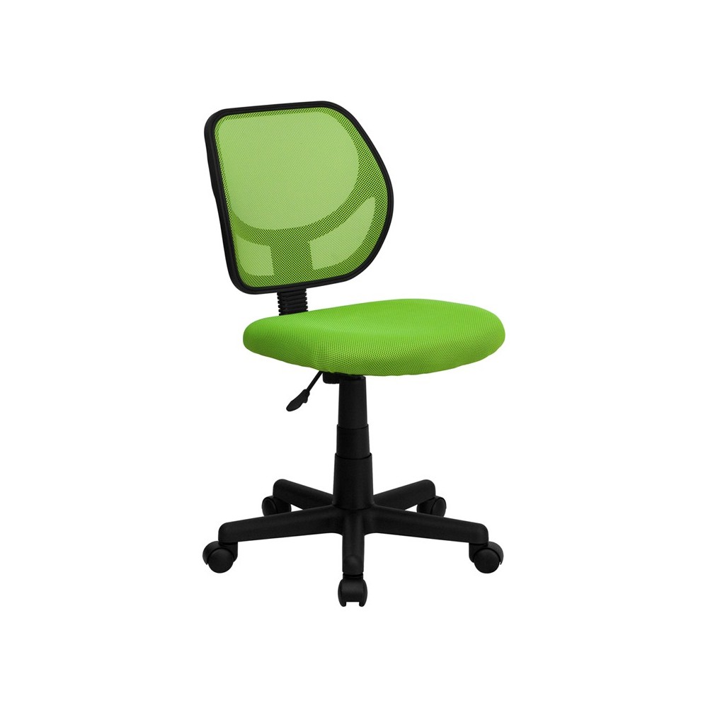 Low Back Green Mesh Swivel Task Office Chair