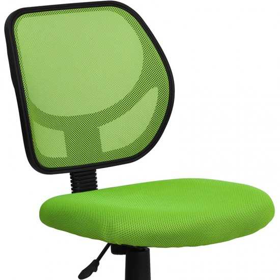 Low Back Green Mesh Swivel Task Office Chair