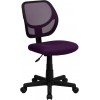 Low Back Purple Mesh Swivel Task Office Chair