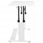 Height Adjustable (27.25-35.75"H) Sit to Stand Home Office Desk - White