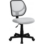 Low Back White Mesh Swivel Task Office Chair