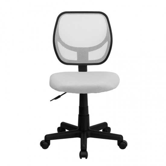 Low Back White Mesh Swivel Task Office Chair