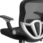 Mid-Back Black Mesh Executive Swivel Ergonomic Office Chair with Height Adjustable Flip-Up Arms