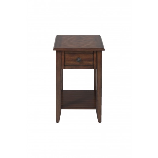 Medium Brown Chairside Table