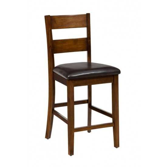 Plantation Counter Height Table and Four Stools- Warm Brown