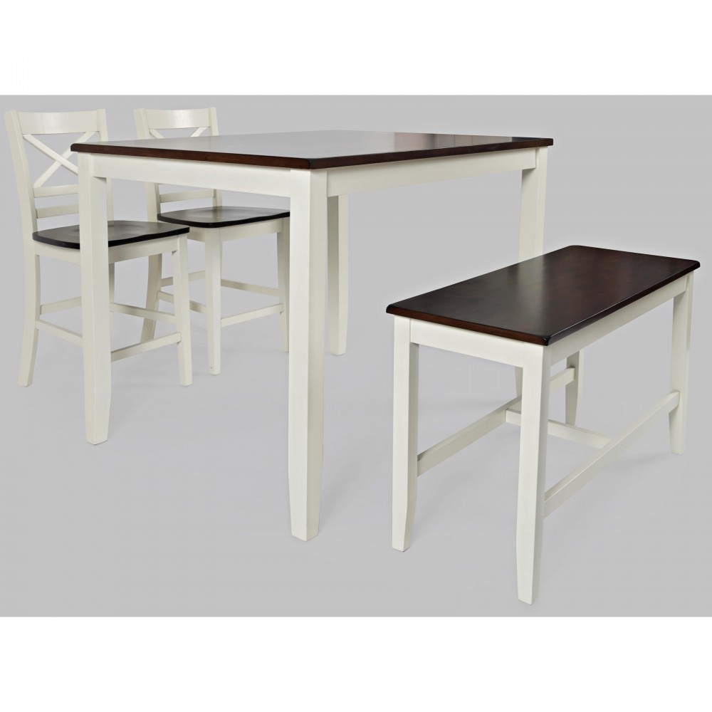 Asbury Park 4-Pack - Counter Table with 2 Stools and 1 Bench