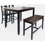 Asbury Park 4-Pack - Counter Table with 2 Stools and 1 Bench