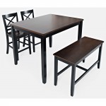 Asbury Park 4-Pack - Counter Table with 2 Stools and 1 Bench