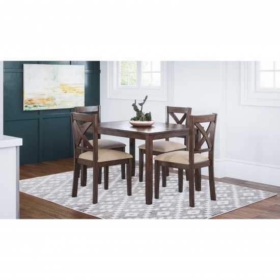 Walnut Creek 5 Pack - Dining Table with 4 Chairs