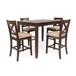 Walnut Creek 5 Pack - Counter Height Table with 4 Stools