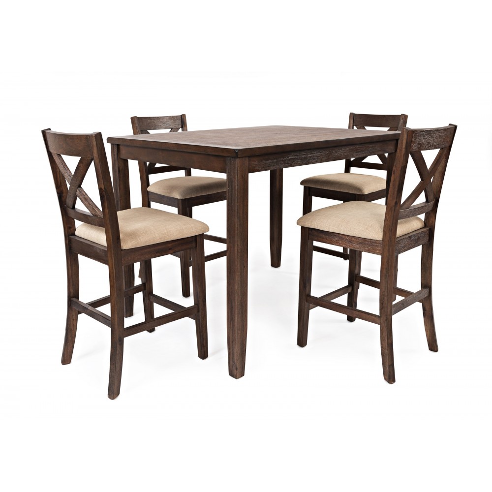 Walnut Creek 5 Pack - Counter Height Table with 4 Stools
