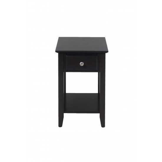 Modern Espresso Chairside End Table