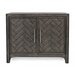 Gramercy Mid-Century Modern Chevron Two Door Accent Chest