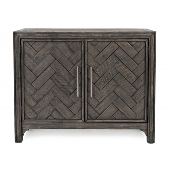 Gramercy Mid-Century Modern Chevron Two Door Accent Chest