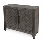 Gramercy Mid-Century Modern Chevron Two Door Accent Chest