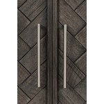 Gramercy Mid-Century Modern Chevron Three Door 60" Accent Cabinet